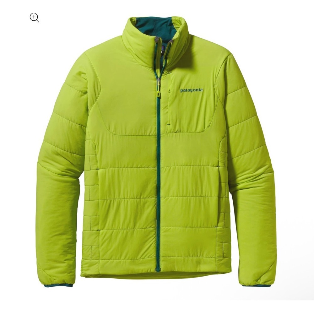PATAGONIA Nano-Air Jacket Men Small‎ Peppergrass Nano Puff Full Zip Pockets RARE